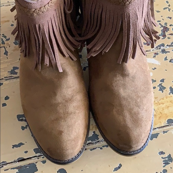 💥 FAUX SUEDE ANKLE BOOTS SZ 10 - Picture 8 of 8